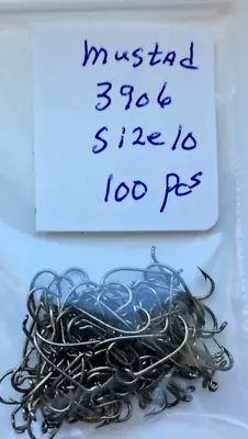 100 Pcs Mustad 3906 Wet Nymph Size 10 Fly Tying Hooks Materials • $5.50