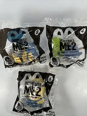 2013 McDonalds | Despicable Me 2 | Lot Of 3 Minions | Happy Meal Toys • $14.33