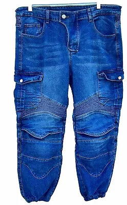 Volero Motorcycle Riding Blue Jeans Mens Safety & Innovation 38x26 Elastic Cuff • $39.99