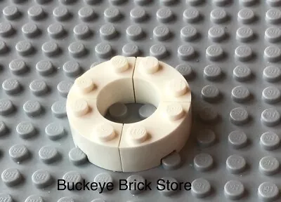 LEGO 4 Part 3063 White Brick Round Circle 2x2 Macaroni 10019 7658 10189 5580 358 • $4.13