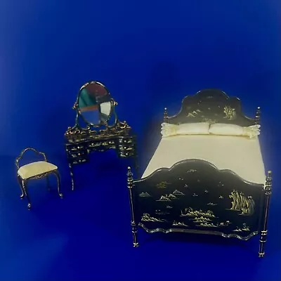 Bespaq Chinoiserie Bed Dresser Dresser Chair ~ Asian  1:12 Dollhouse Miniature • $150