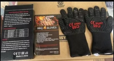 BBQ Gloves BBQ Outdoor Cooking Great For Pizza Ovens Heat Resistant Fire • $7