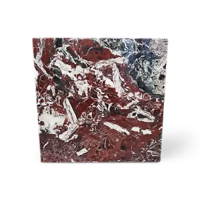 Sculpture Cube Marble Red Italian Office Red Marble Cube Sculpture H.19 11/16in • $927.19