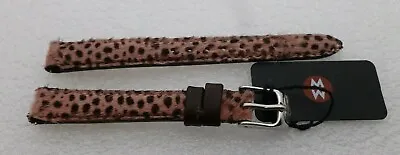 Genuine Michele 12mm  Pink Fur Leather  Watch Band Strap New • $17.77