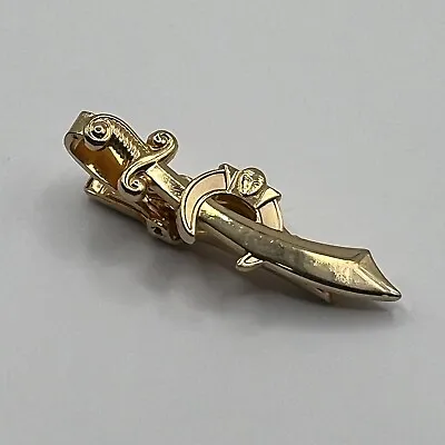 Vintage Anson Shriners Tie Bar Gold Tone Sphinx Scimitar Sword • $9.95