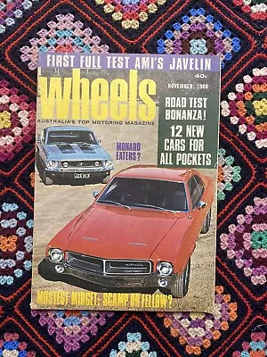 Wheels  Magazine Vintage November 1968 Cars Automobile  • $20