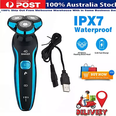 Electric Razor For Men Shavers Dry Wet IPX7 4D Rotary Facial Shaver Portable AU • $32.99