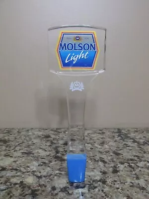 Molson Light 2-Sided Tall Lucite Beer Tap Handle - 8 3/4  Tall • $18