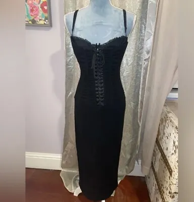 Vintage Dolce & Gabbana Black Corset Bustier Dress • $1000