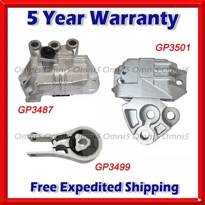 N506 Fits 2018-2022 Jeep Compass 2.4L 6 Speed AUTO Motor & Trans Mount Set 3pc • $191.80