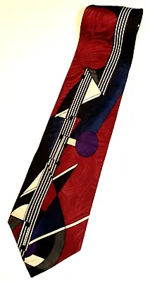 UPBEAT By Roffe Men's Music Theme String Instruments Necktie Music Teacher Silk • $7.95