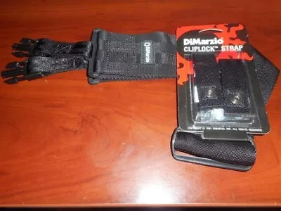 $28.99 • Buy NEW DiMarzio DD2800 ClipLock Quick Release 3  Guitar Strap - BLACK NYLON