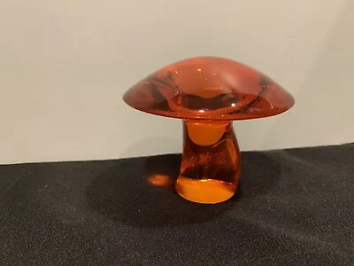 Vintage Viking Glass Persimmon Mushroom 3.5” Cap • $269.99