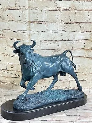 Wall Street Bull Green Patina Bronze Statue Sculpture Figure Stock Market 11  • $224.50