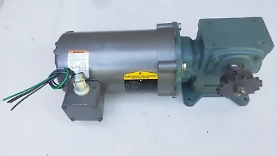 BALDOR INDUSTRIAL MOTOR VNM3542 .75 HP3PH Tigear 15Q15L56 REDUCER15:1 G16b • $444.99