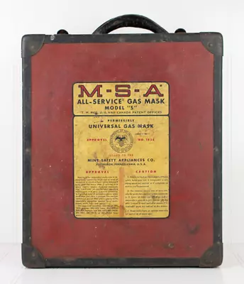 Vintage MSA Mining Model-S All Service Gas Mask Orig Box / Case Only • $90