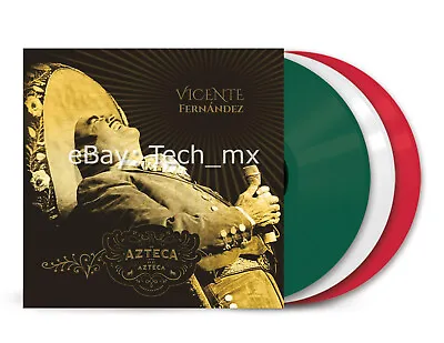 Vicente Fernandez - Un Azteca En El Azteca En Vivo Vinyl 3LP DVD TRICOLOR NUEVO • $99.90