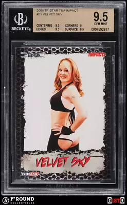Velvet Sky RC BGS 9.5: 2008 TRISTAR TNA Impact Rookie Card Gisto POP 6 • $52.49
