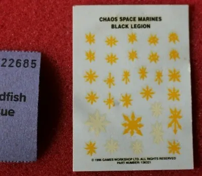 Warhammer 40k Black Legion Chaos Space Marines Transfer Sheet Decals Transfer • $4.21