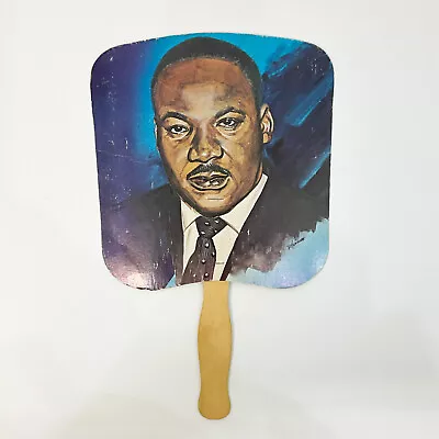 VTG Martin Luther King Jr MLK Hand Fan Advertising Spencer Funeral Mt Airy NC • $9.98