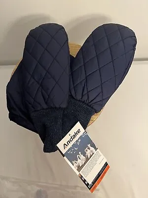 Andake Ski Gloves Men's L/XL Duck Down Waterproof & Windproof Blue NWT • $16.99