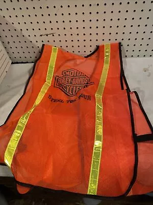 Harley Davidson High Visibility Safety Vest Mesh Steel Toe Tour • $16.95