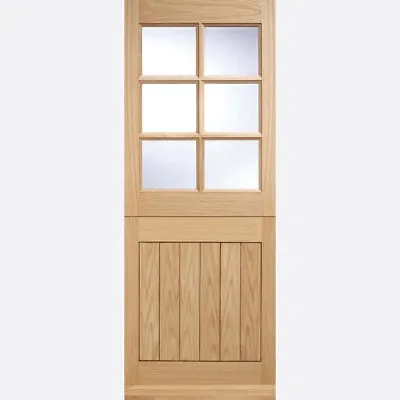 LPD External Oak Stable 6 Lights Clear Double Glazed Doors • £364.99