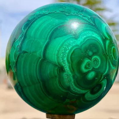 1.34LB Natural Malachite Egg Quartzcrystal Energy Ball Reiki Healing • $374