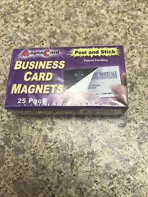 $4.49 • Buy 25 Flat Business Card Magnets With Adhesive Backing