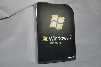 Microsoft Windows 7 Ultimate SKU-GLC-00181 Full Retail Sealed Box 32&64-bit DVD • $365