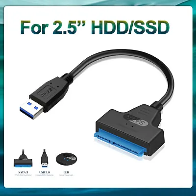 USB 3.0 To SATA External Converter Adapter Cable Lead For 2.5  HDD SSD SATA III • $5.71