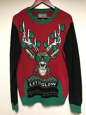 Ugly Sweater Company Christmas   Let It Glow  LED Light-Up Unisex Size Large • $24.95