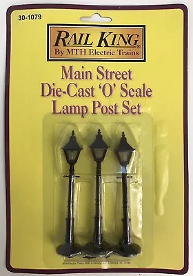 RAIL KING MTH O Scale - Main Street Die-Cast Lamp Post Set 30-1079 NEW • $19.99