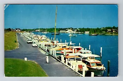 Cape Cod ME-Maine Falmouth Harbor Marina Antique Vintage Souvenir Postcard • £7.70