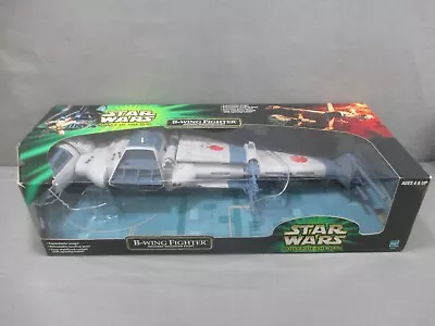 Star Wars B-WING FIGHTER Complete / Sullustan Pilot & Box 2001 Power Of The Jedi • $67.49