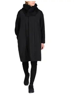 Y-3 By Yohji Yamamoto Women's Hooded Coat Black Techno Fabric Orange Lining Sz S • $1249.79