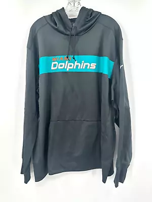 #65 Miami Dolphins Game Used Nike Grey W/ Aqua Rectangle  Hoodie  3xl • $49.99