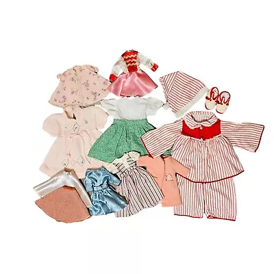 Vintage Doll & Baby Clothes Mixed Sizes Skirts PJs Majorette Dress Coat Booties • $24.95