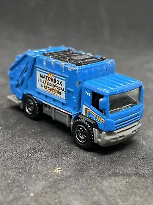 2008 Matchbox Valley Disposal Garbage Truck Blue MB742 Diecast Vehicle - • $3.99