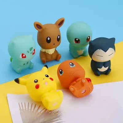 £9.99 • Buy Pokemon Bath Toys X6 Pikachu,Evee,Charmander,Snorlax,Bulbasaur,Squirtle