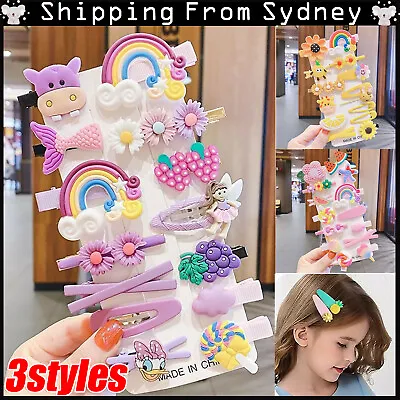 $4.99 • Buy 14 PCS Hair Clips Girls Infant Baby Pin Hairpin Toddler Kids Cute Shower Gift AU
