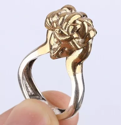 Medusa Simulated .925 Silver & Bronze Ring Size 8 #54494 • $22.50