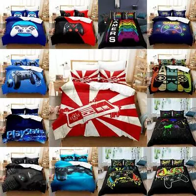 Gamer Gamepad Gaming Pattern Quilt Duvet Cover Set Comforter Cover Children • $104.49