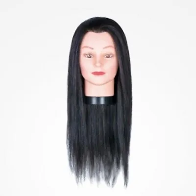 Hairdresser Mannequin Training Head 100% Black Human Hair 60cm • $97.85