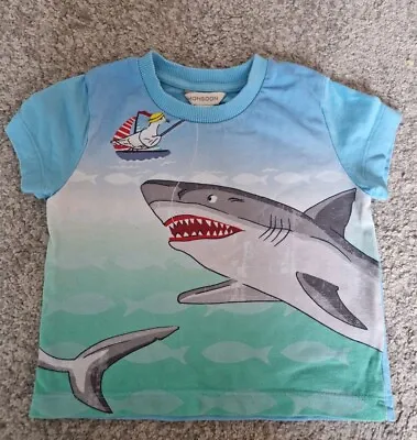 £4.50 • Buy Monsoon Baby Boy 12-18 Months Shark T Shirt