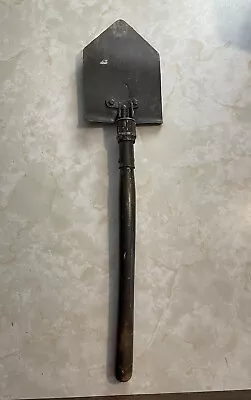 Vintage Army Fold Up Shovel With Wooden Handle As Pictured  • $40