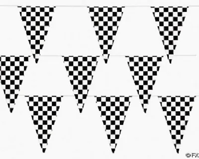 300 Ft Checkered Flag Banner Pennant Car Racing Party (3 Packs) • $29.99
