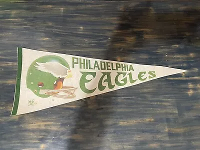 Philadelphia Eagles Vintage 80s NFL Team Pennant Two Bar White Old School! 🦅🏈 • $21.99