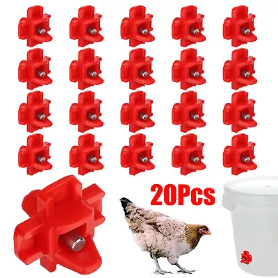 20Pcs Chicken Nipples Automatic Waterer Poultry Drinker Hen Duck Quail Drinking • $12.98