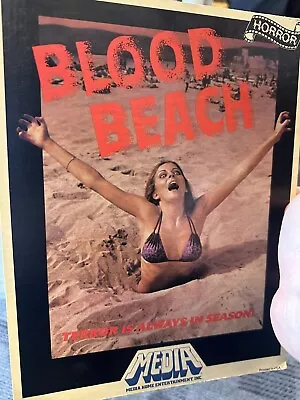 Blood Beach VHS Store Counter Promo Display **Original Horror Movie Standee** • $320